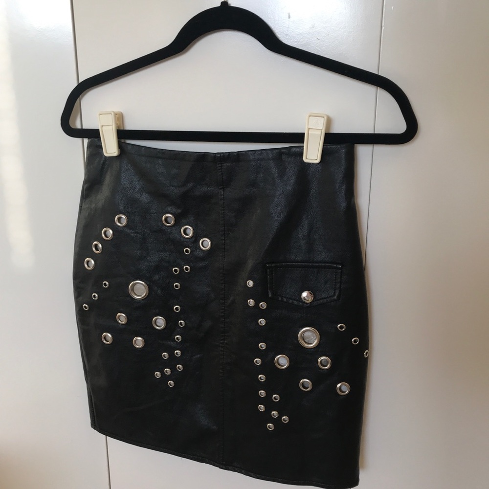 Black Leather Skirt